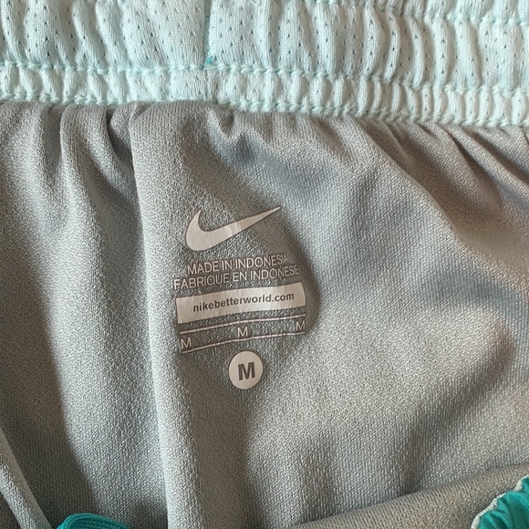 Nike Turquoise High-Waist Athletic Shorts, Medium - Picture 2 of 5
